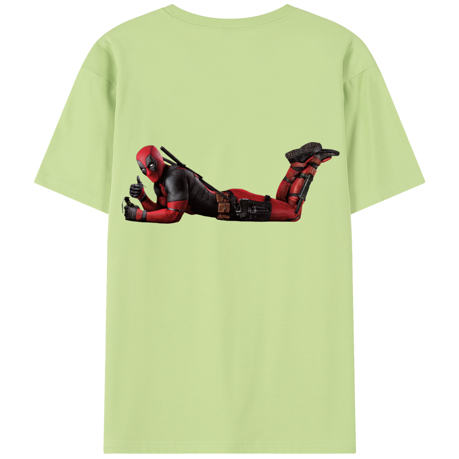 （画像用） Deadpool デッドプール 綿100％半袖Tシャツ（背面プリント）
